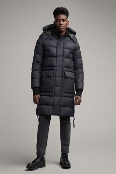 Chamarras Canada Goose Hombre Outlet - Warwick Abrigos Black Label Azul Marino DY4768015